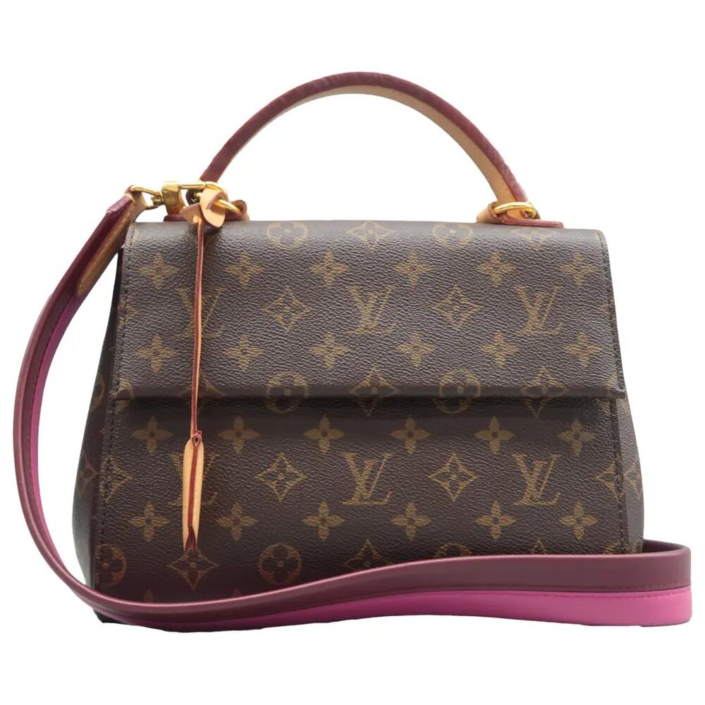 100% Authentic Louis Vuitton Cluny Brown Monogram Canvas Satchel - Picture 1 of 12